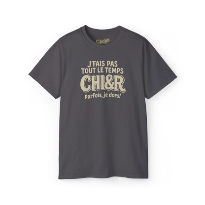 Mot Pour Mot - T-Shirt - T-shirt – Parfois je dors - Charbon / S / M