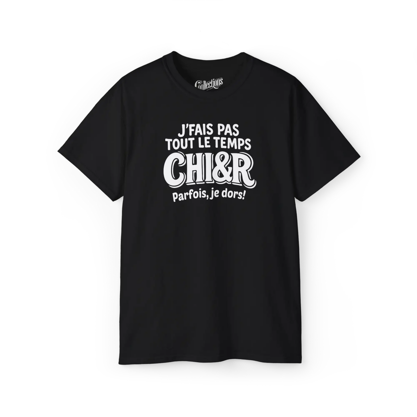 Mot Pour Mot - T-Shirt - T-shirt – Parfois je dors - Noir / S / M