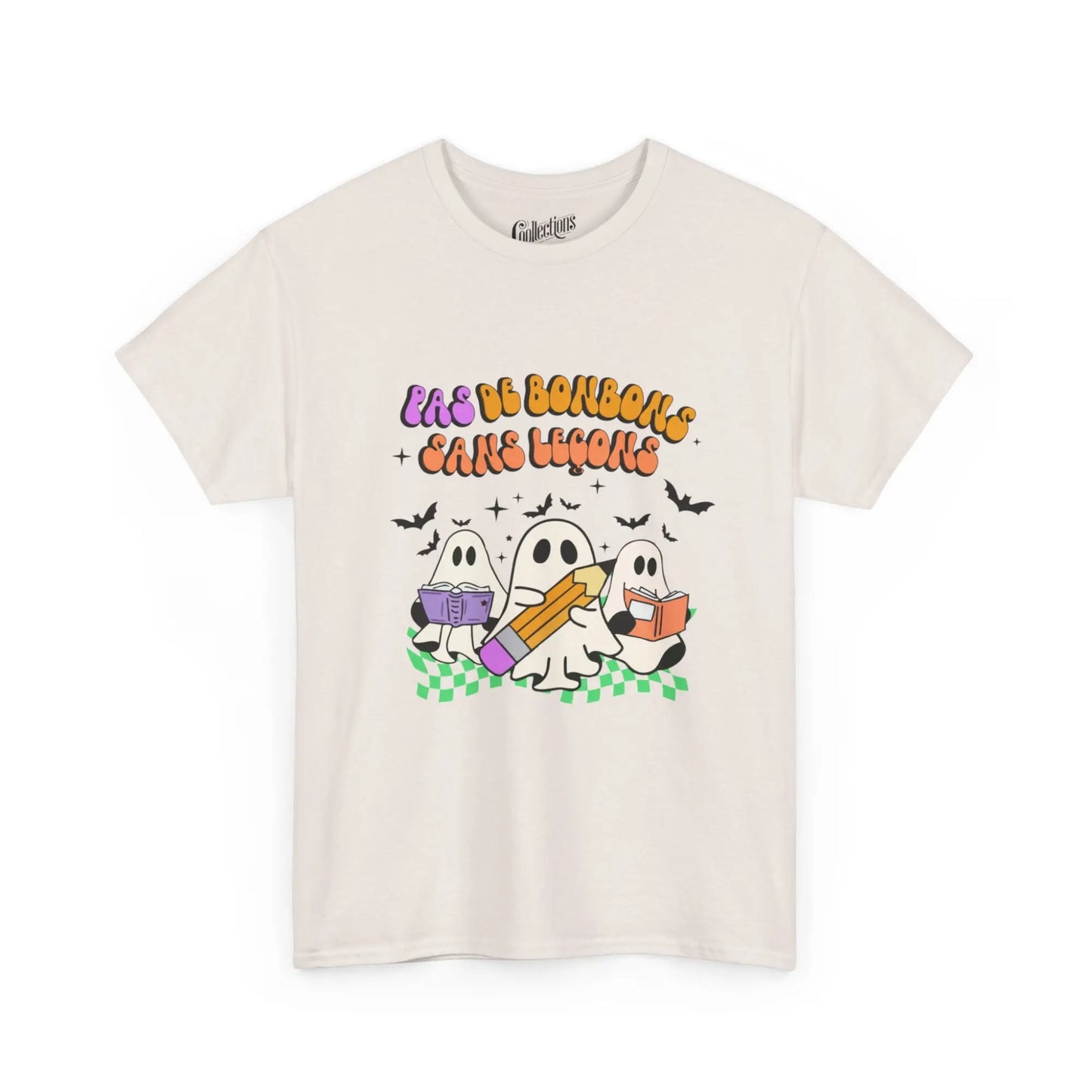 Halloween - T-Shirt - T-shirt - Pas de bonbons sans leçons - Glace / S / M