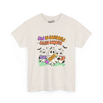 Halloween - T-Shirt - T-shirt - Pas de bonbons sans leçons - Glace / S / M