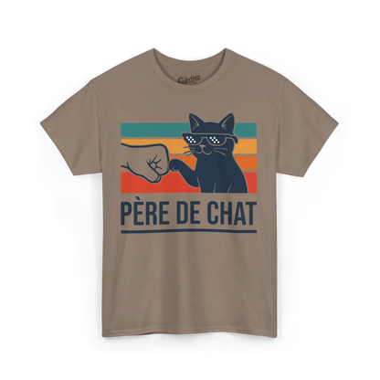Pour Papa - T-Shirt - T-shirt - Père de chat cool - Savane / S / M