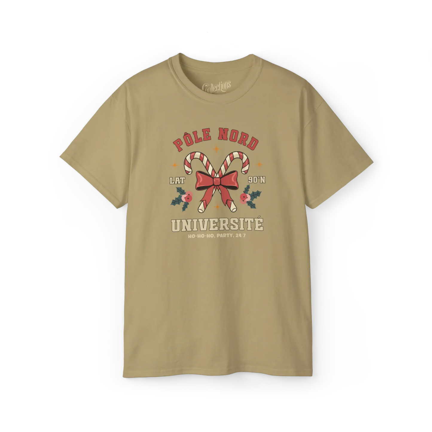 Temps des Fêtes - T-Shirt - T-shirt - Pôle Nord Université - Écru / S / M