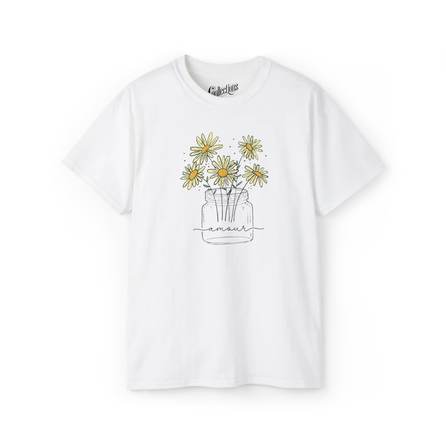 Mot Pour Mot - T-Shirt - T-shirt – Pot d’amour - Blanc / S / M