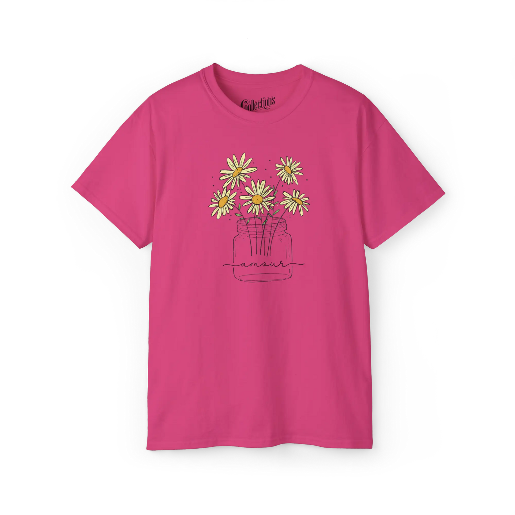 Mot Pour Mot - T-Shirt - T-shirt – Pot d’amour - Fleur exotique / S / M