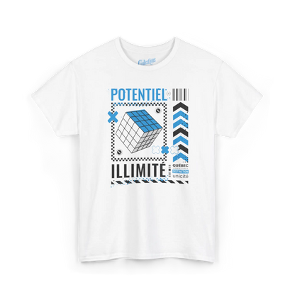 Mot Pour Mot - T-Shirt - T-shirt - Potentiel illimité - Québec unicité - Blanc / S / M
