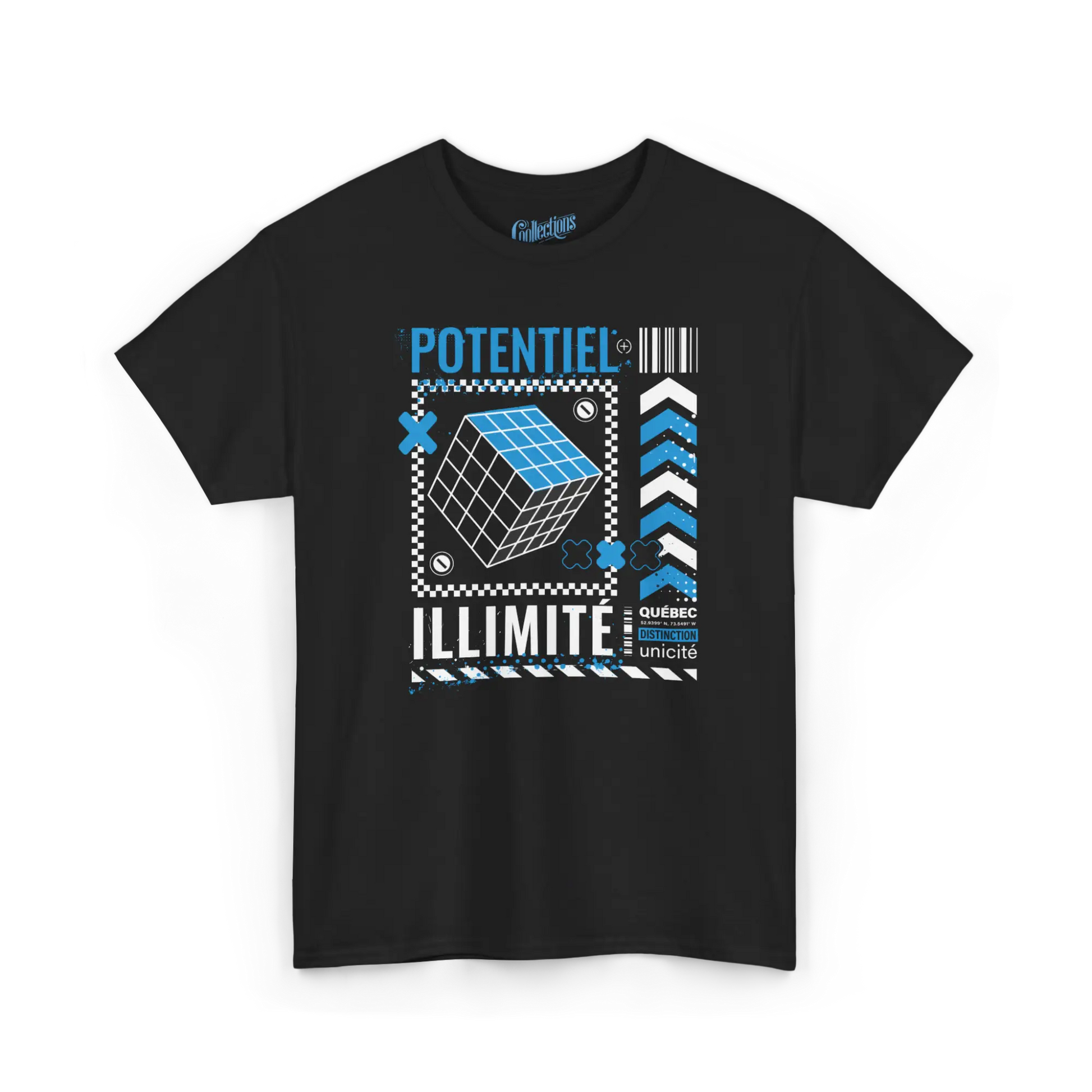 Mot Pour Mot - T-Shirt - T-shirt - Potentiel illimité - Québec unicité - Noir / S / M