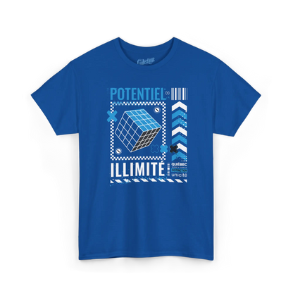 Mot Pour Mot - T-Shirt - T-shirt - Potentiel illimité - Québec unicité - Royal / S / M