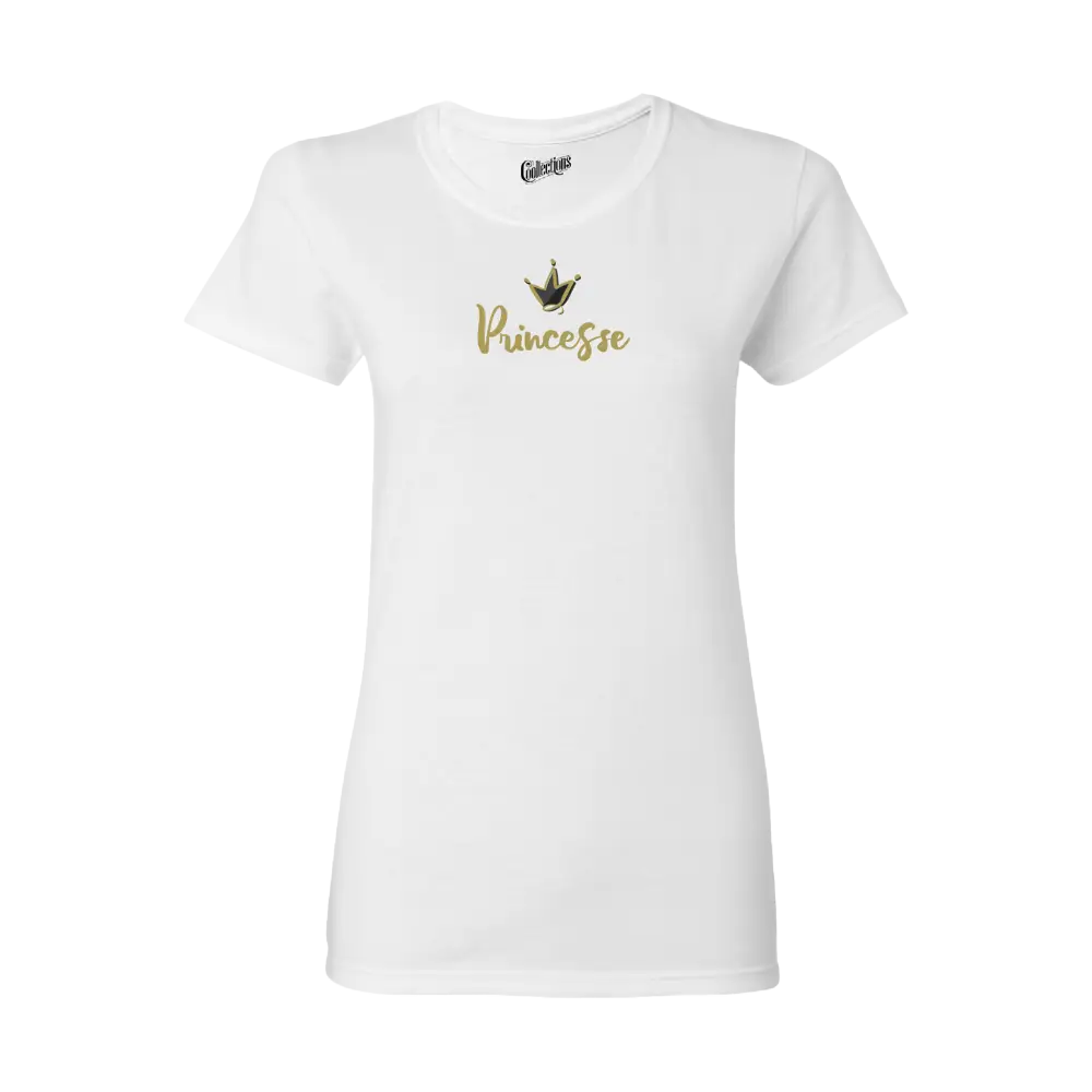 Famille et Cie - T-Shirt semi-ajusté - T-shirt - Princesse - Blanc / S