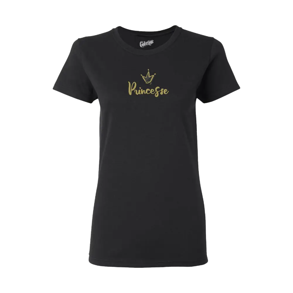 Famille et Cie - T-Shirt semi-ajusté - T-shirt - Princesse - Noir / S