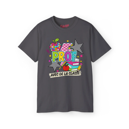 Vie d’Prof - T-Shirt - T-shirt - Prof avec de la classe - Charbon / S / M