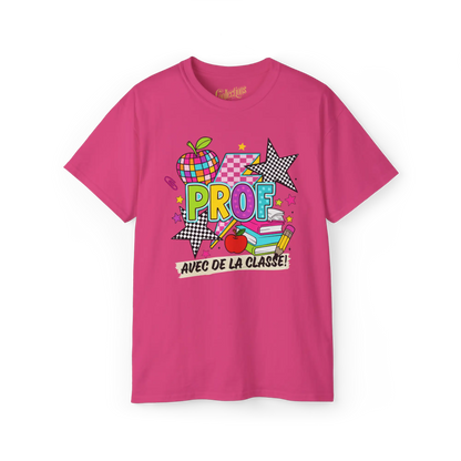 Vie d’Prof - T-Shirt - T-shirt - Prof avec de la classe - Fleur exotique / S / M