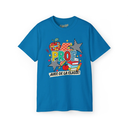 Vie d’Prof - T-Shirt - T-shirt - Prof avec de la classe - Saphire / S / M