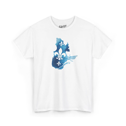 Local D’abord - T-Shirt - T-shirt - Québec en carte - Blanc / S / M