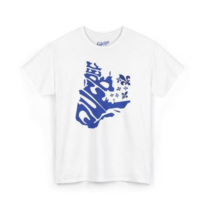 Local D’abord - T-Shirt - T-shirt - Québec Vague Bleue - Blanc / S / M