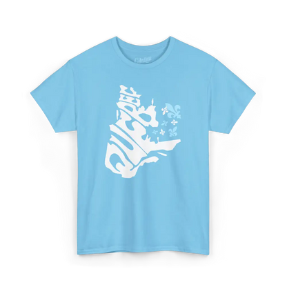 Local D’abord - T-Shirt - T-shirt - Québec Vague Bleue - Ciel / S / M