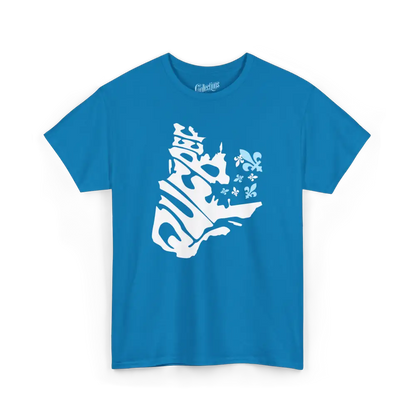 Local D’abord - T-Shirt - T-shirt - Québec Vague Bleue - Saphire / S / M