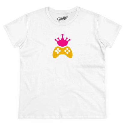 Gameur - T-Shirt - T-shirt - Reine du jeu - Blanc / S / M