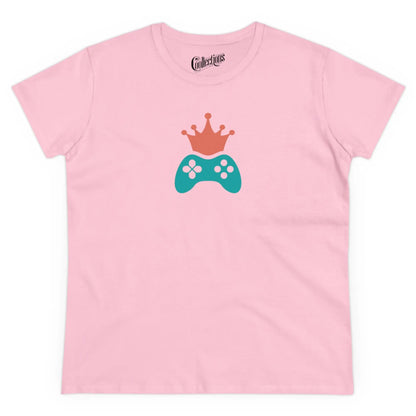 Gameur - T-Shirt - T-shirt - Reine du jeu - Rose clair / S / M