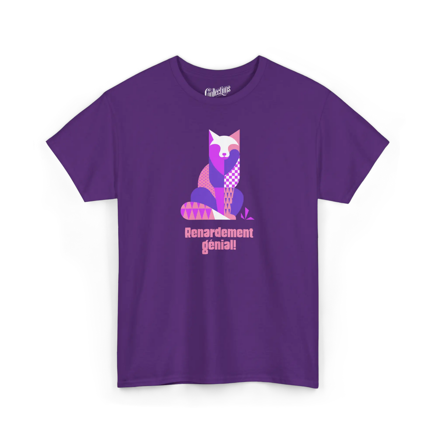 Les Poilus - T-Shirt - T-shirt – Renardement génial! - Mauve / S / M