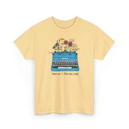 Mot Pour Mot - T-Shirt - T-shirt – Retour à l’essentiel - Brume jaune / S / M