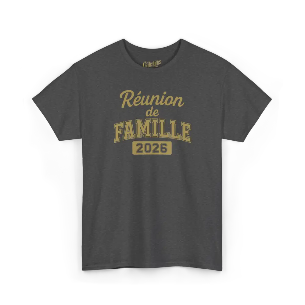 Famille & Cie - T-Shirt - T-shirt - Réunion de famille - Classique - 2025 / Cendre foncé / S / M