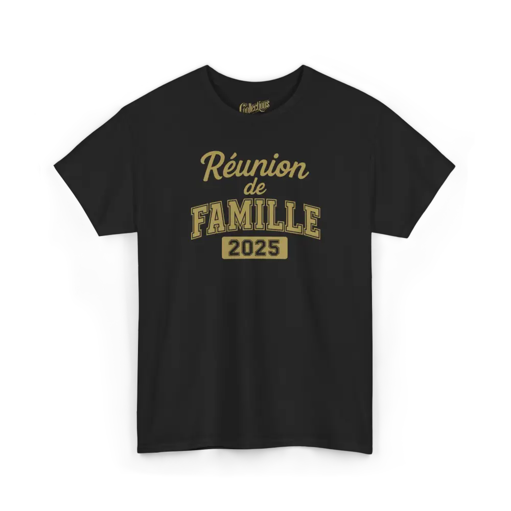 Famille & Cie - T-Shirt - T-shirt - Réunion de famille - Classique - 2025 / Noir / S / M
