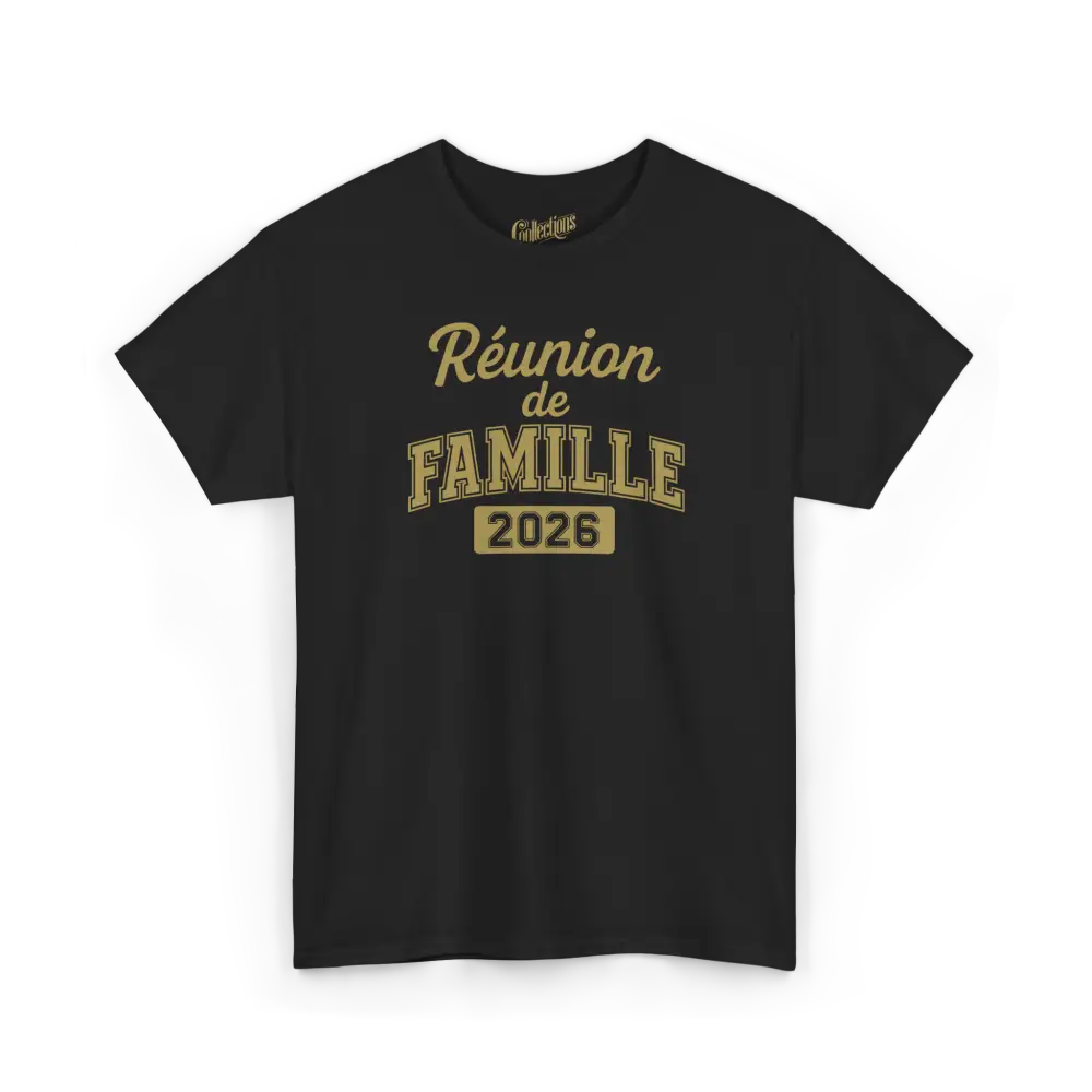 Famille & Cie - T-Shirt - T-shirt - Réunion de famille - Classique - 2026 / Noir / S / M