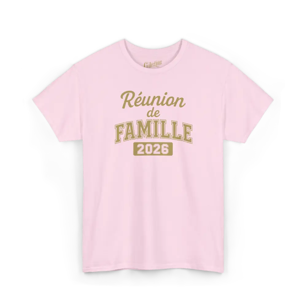 Famille & Cie - T-Shirt - T-shirt - Réunion de famille - Classique - 2026 / Rose clair / S / M