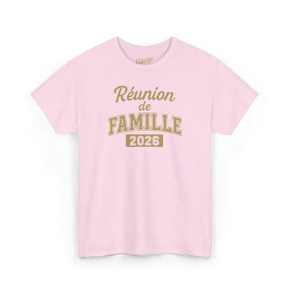 Famille & Cie - T-Shirt - T-shirt - Réunion de famille - Classique - 2026 / Rose clair / S / M