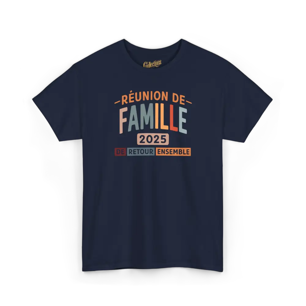 Famille & Cie - T-Shirt - T-shirt - Réunion de famille - De retour ensemble - 2025 / Marine / S / M