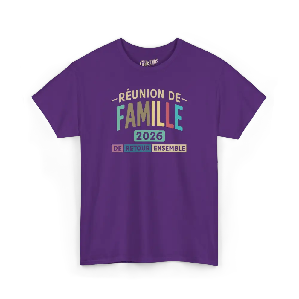 Famille & Cie - T-Shirt - T-shirt - Réunion de famille - De retour ensemble - 2025 / Mauve / S / M