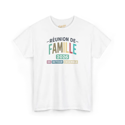 Famille & Cie - T-Shirt - T-shirt - Réunion de famille - De retour ensemble - 2026 / Blanc / S / M