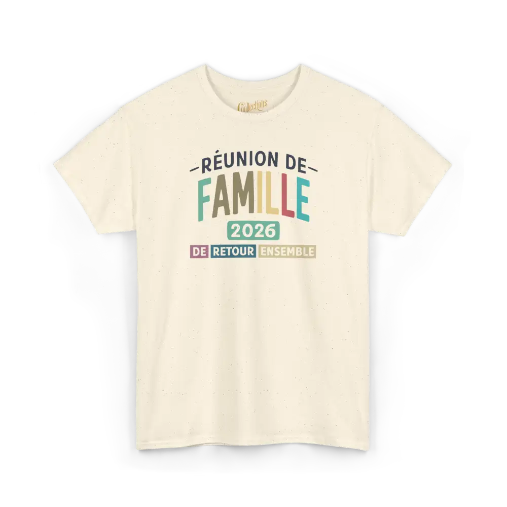Famille & Cie - T-Shirt - T-shirt - Réunion de famille - De retour ensemble - 2026 / Naturel / S / M