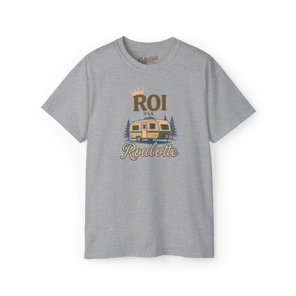 #camping - T-Shirt - T-shirt – Roi d’la roulotte - Gris Sport / S / M