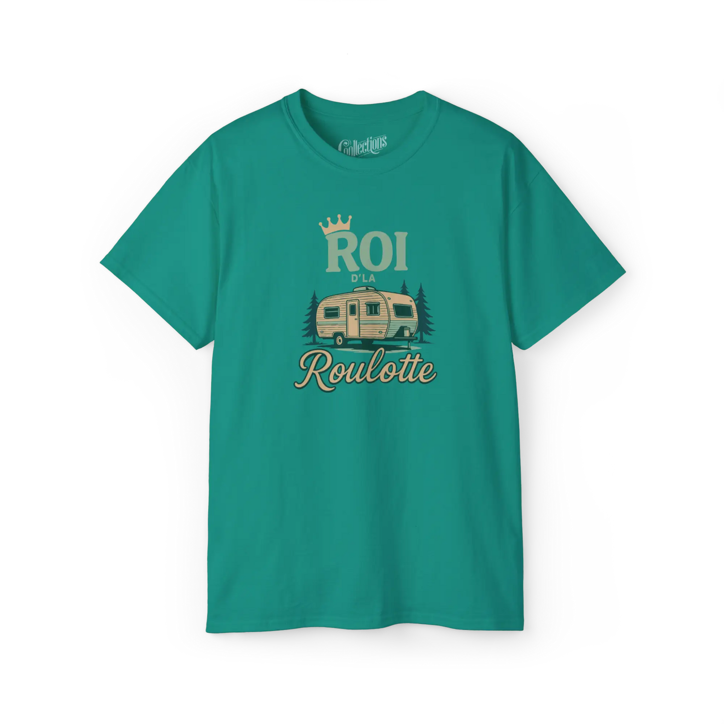 #camping - T-Shirt - T-shirt – Roi d’la roulotte - Jade / S / M