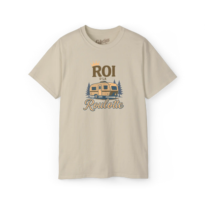 #camping - T-Shirt - T-shirt – Roi d’la roulotte - Sable / S / M