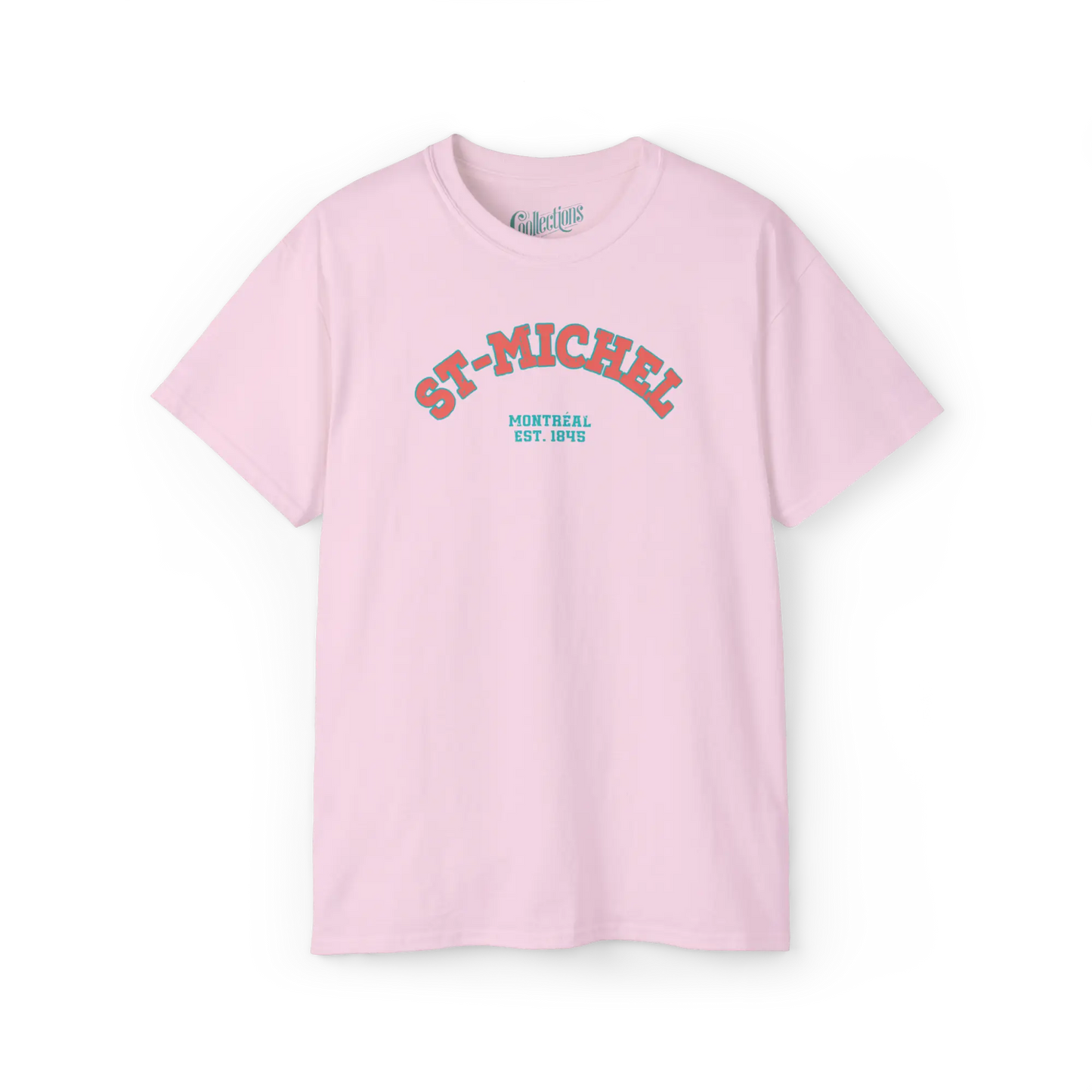 Local D’abord - T-Shirt - T-shirt - Saint-Michel classique - Rose clair / S / M