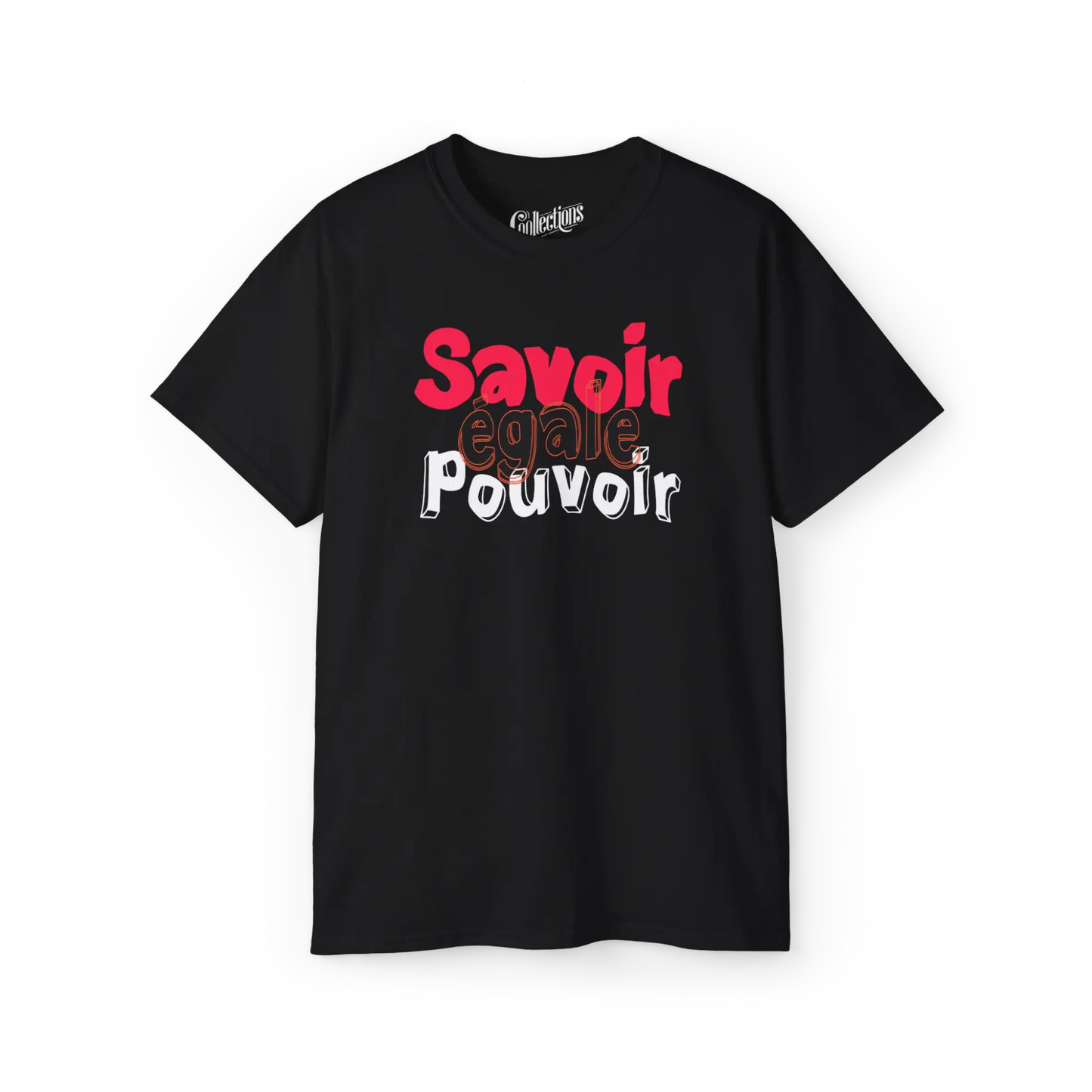 Vie d’Prof - T-Shirt - T-shirt - Savoir égale pouvoir - Noir / S / M