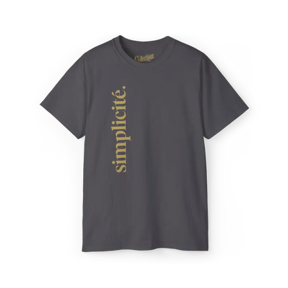 Mot pour Mot - T-Shirt - T-shirt - Simplicité. - Charbon / S / M