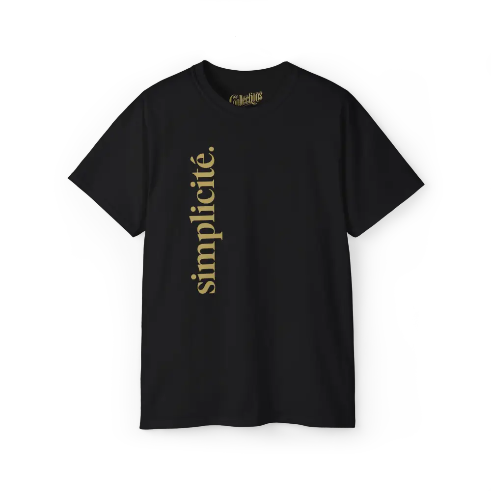 Mot pour Mot - T-Shirt - T-shirt - Simplicité. - Noir / S / M