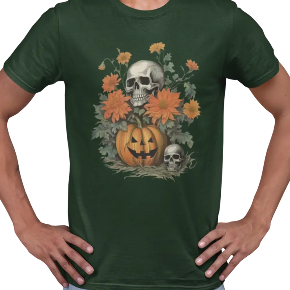 Halloween - T-Shirt - T-shirt - Squelette en fleurs