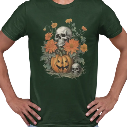 Halloween - T-Shirt - T-shirt - Squelette en fleurs