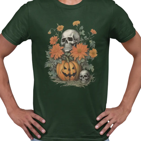 Halloween - T-Shirt - T-shirt - Squelette en fleurs