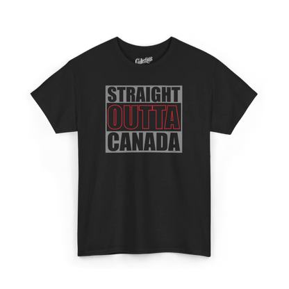 Local D’abord - T-Shirt - T-shirt - Straight Outta Canada - Noir / S / M