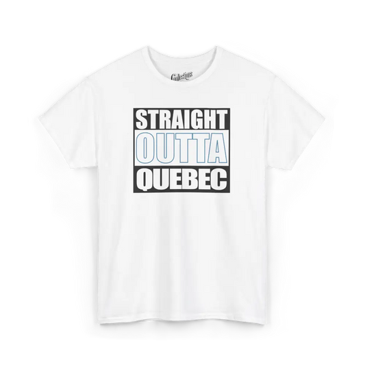 Local D’abord - T-Shirt - T-shirt - Straight Outta Québec - Blanc / S / M
