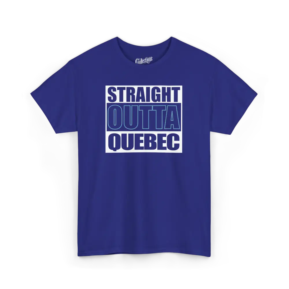 Local D’abord - T-Shirt - T-shirt - Straight Outta Québec - Cobalt / S / M