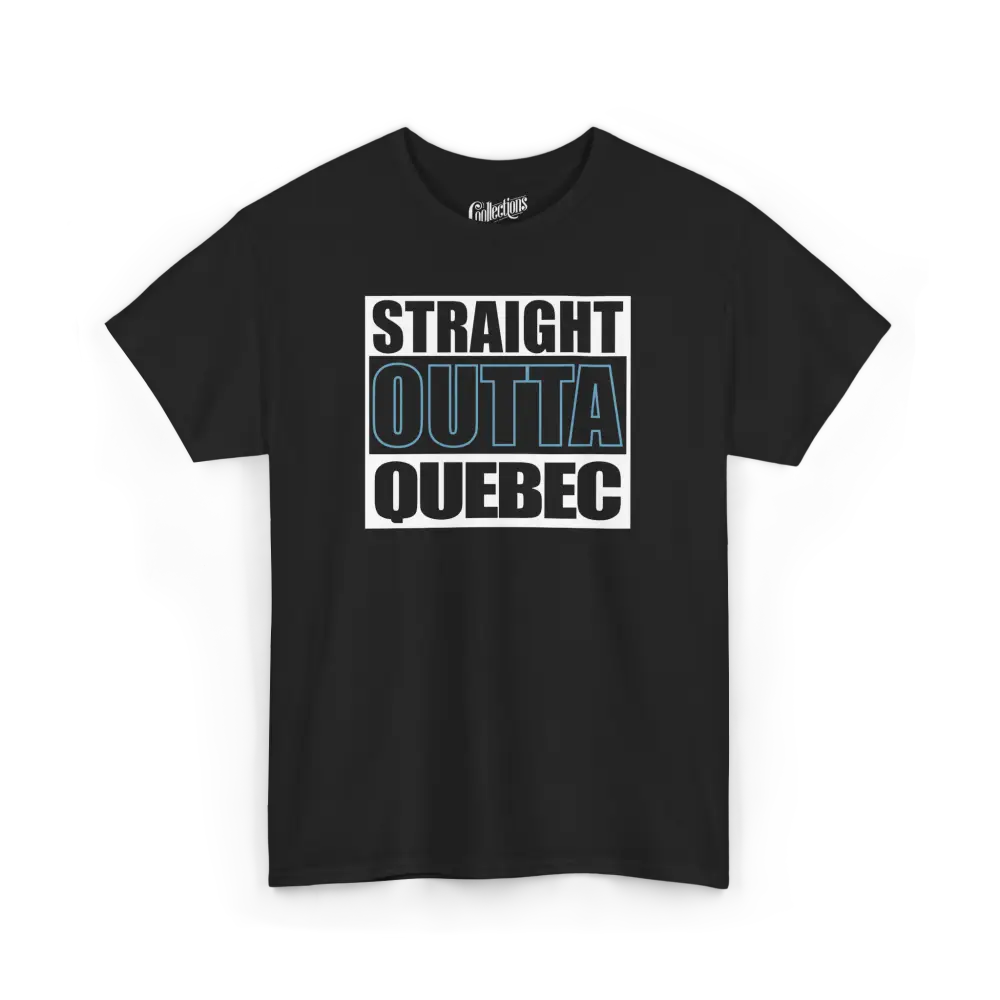 Local D’abord - T-Shirt - T-shirt - Straight Outta Québec - Noir / S / M