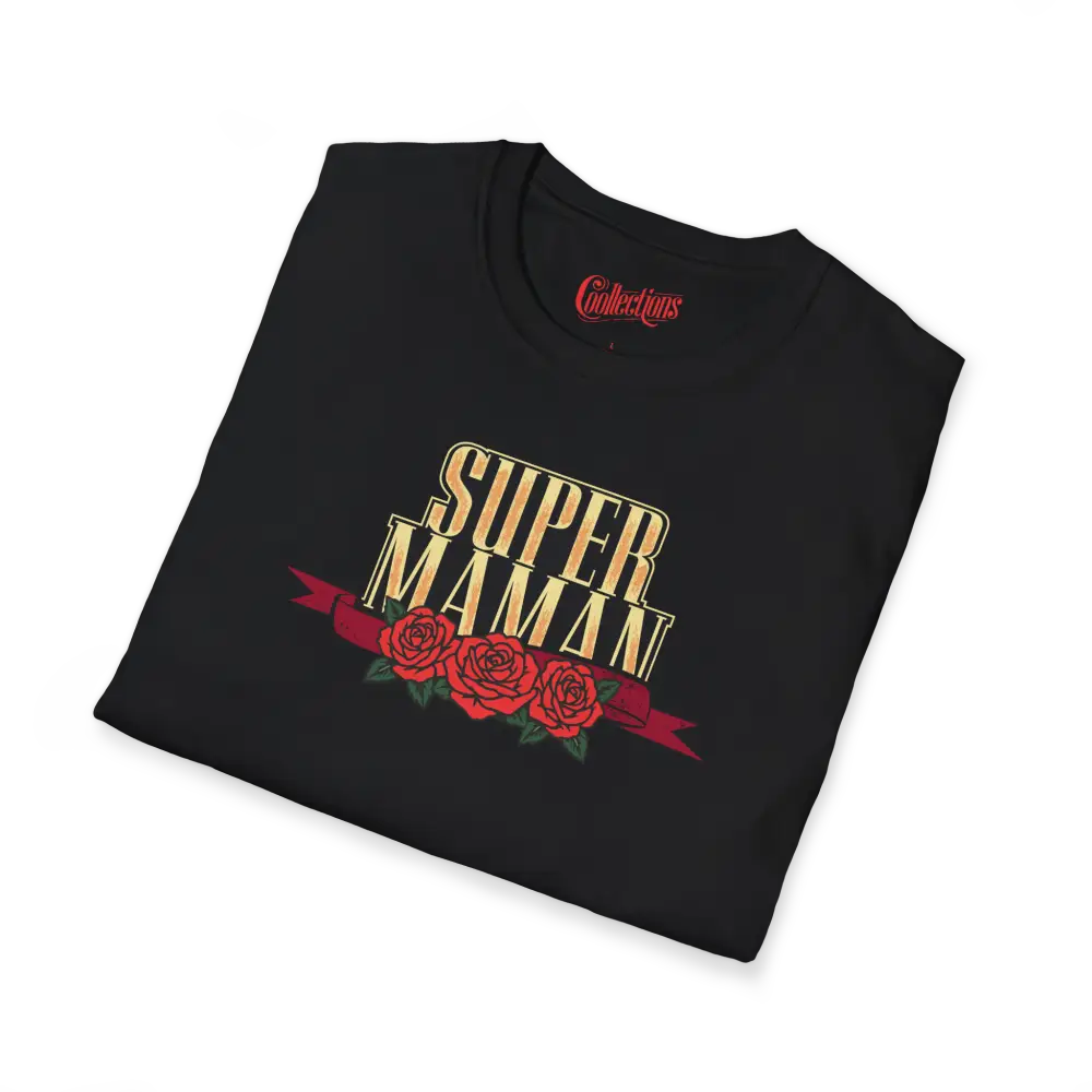Famille et Cie - T-Shirt - T-shirt - Super Maman - Roses