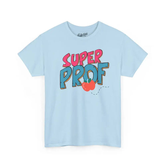 Vie d’Prof - T-Shirt - T-shirt - Super Prof - Bleu clair / S / M
