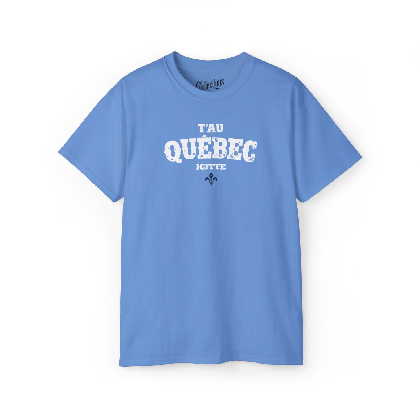 Local D’abord - T-Shirt - T-shirt - T’au Québec Icitte - Bleu Caroline / S / M